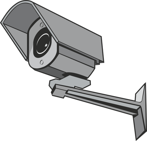 Vektor ClipArt av utomhus CCTV-kamera